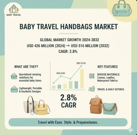 Global Baby Travel Handbags Market to Reach USD 516 Million by 2032, Growing at 2.8% CAGR