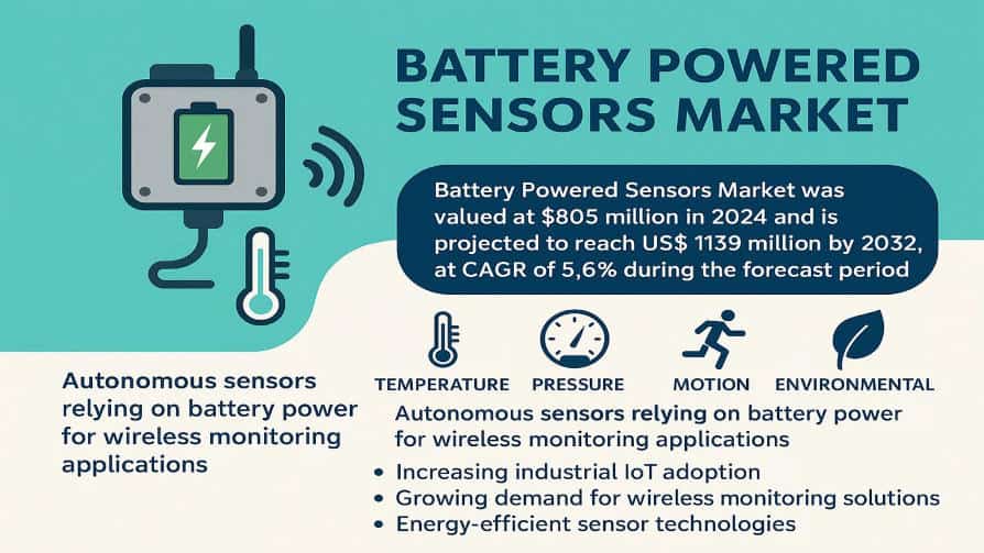 Battery Powered Sensors Market: Global Industry Trends, Technology Advancements, and Forecast 2025–2032