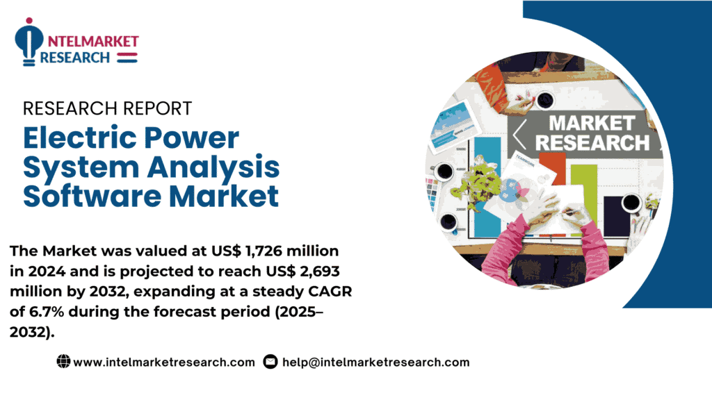 Electric Power System Analysis Software Market Size Set to Reach US$ 2.69 Billion by 2032