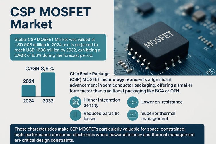 Top Trends and Key Players Driving the CSP MOSFET Market to USD 1.69 Billion by 2032