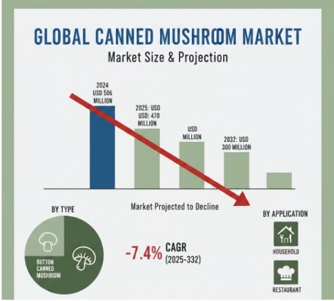 Canned Mushroom Market Growth Analysis, Dynamics, Key Players and Innovations, Outlook and Forecast 2025-2032