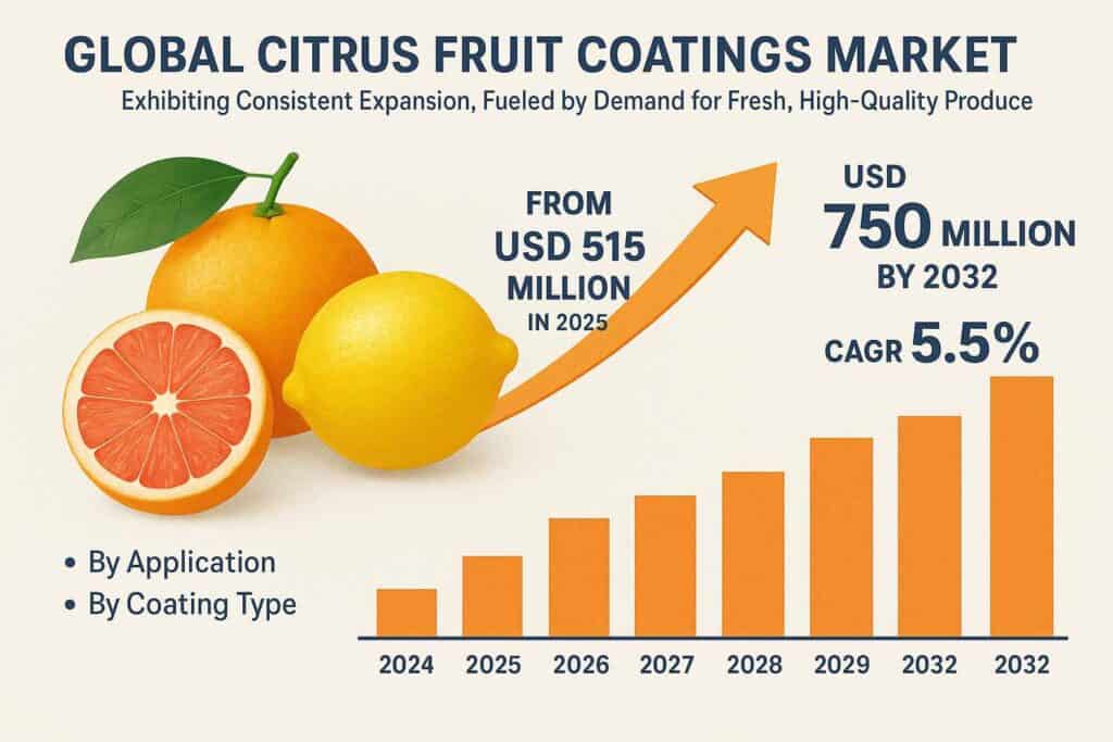 Global Citrus Fruit Coatings Market Demonstrates Steady Growth, Fueled by Rising Food Waste Concerns and Global Trade