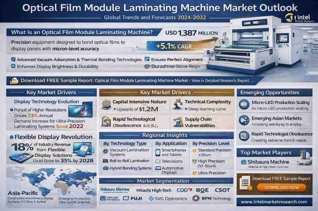 global Optical Film Module Laminating Machine market |CAGR of 5.1%
