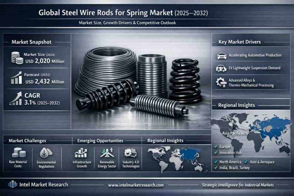 global steel wire rods for spring market |CAGR of 3.1%