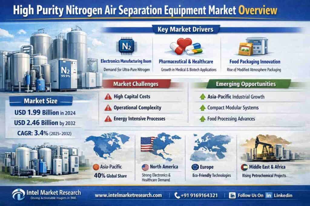 global High Purity Nitrogen Air Separation Equipment market |CAGR of 3.4%
