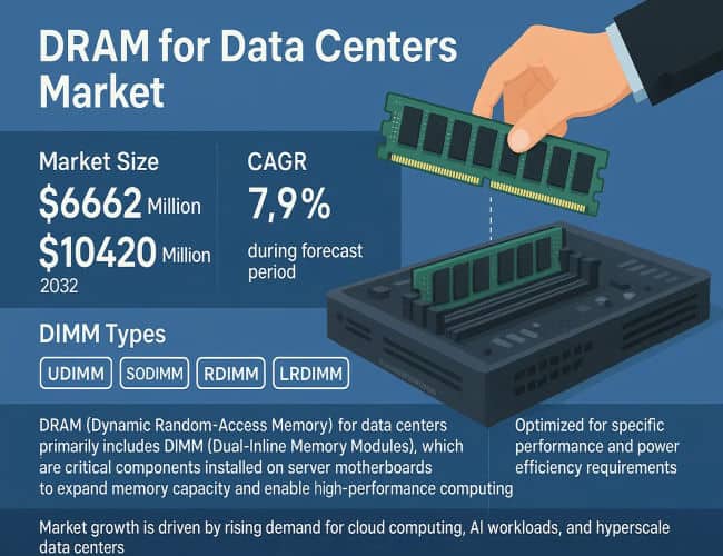 DRAM for Data Centers: What Is the Future of Capacity & Market Size?