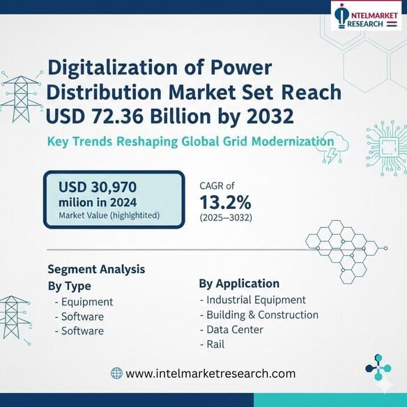 Digitalization of Power Distribution Market Set to Reach USD 72.36 Billion by 2032 Key Trends Reshaping Global Grid Modernization