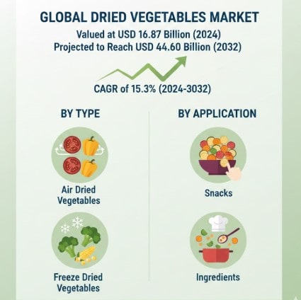 Dried Vegetables Market Growth Analysis, Dynamics, Key Players and Innovations, Outlook and Forecast 2025-2032