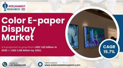 Color E-Paper Display Market Size Set to Surpass USD 2.5 Billion by 2032 | Growth Drivers & Key Trends