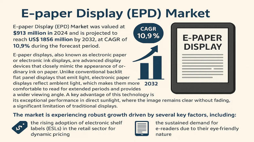 Top Trends and Key Players Shaping the E-Paper Display Market Growth to 2032