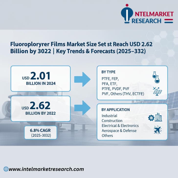 Fluoropolymer Films Market Size Set to Reach USD 2.62 Billion by 2032 | Key Trends & Forecasts (2025–2032)