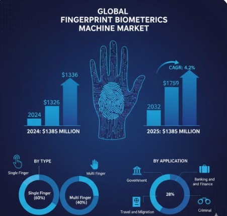 Fingerprint Biometrics Machine Market Growth Analysis, Dynamics, Key Players and Innovations, Outlook and Forecast 2025-2032