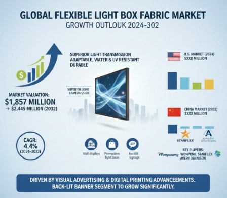 Flexible Light Box Fabric Market to Reach USD 2,445 Million by 2032, Growing at 4.4% CAGR
