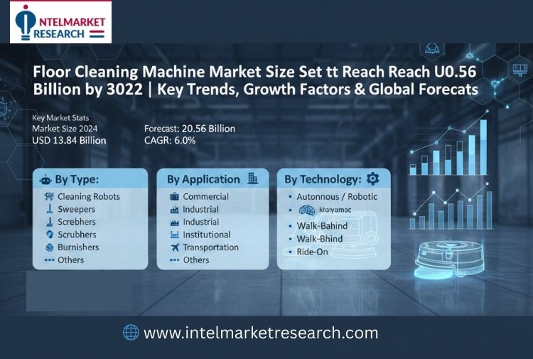 Floor Cleaning Machine Market Size Set to Reach USD 20.56 Billion by 2032 | Key Trends, Growth Factors & Global Forecasts