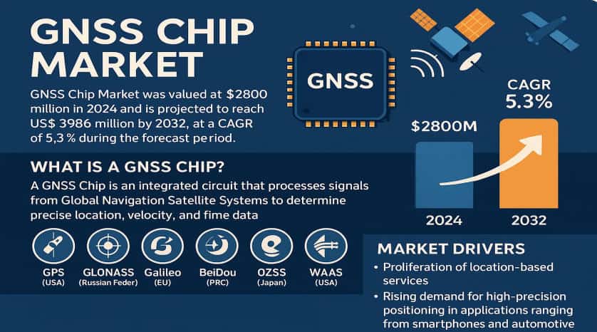 GNSS Chip Market Size and Key Players: What Will Shape Growth by 2032?