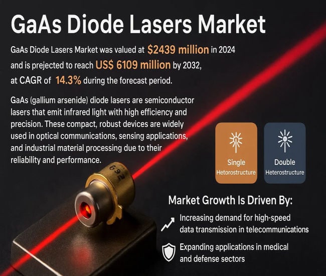 GaAs Diode Lasers Market: Top Trends, Key Players & Market Size Forecast to 2032