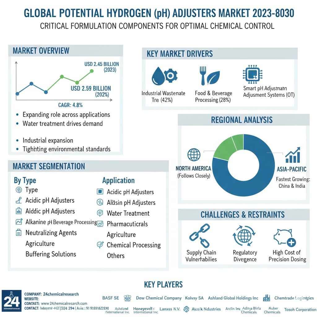 Top Regions Leading Global pH Adjusters Market to USD 3.59 Billion