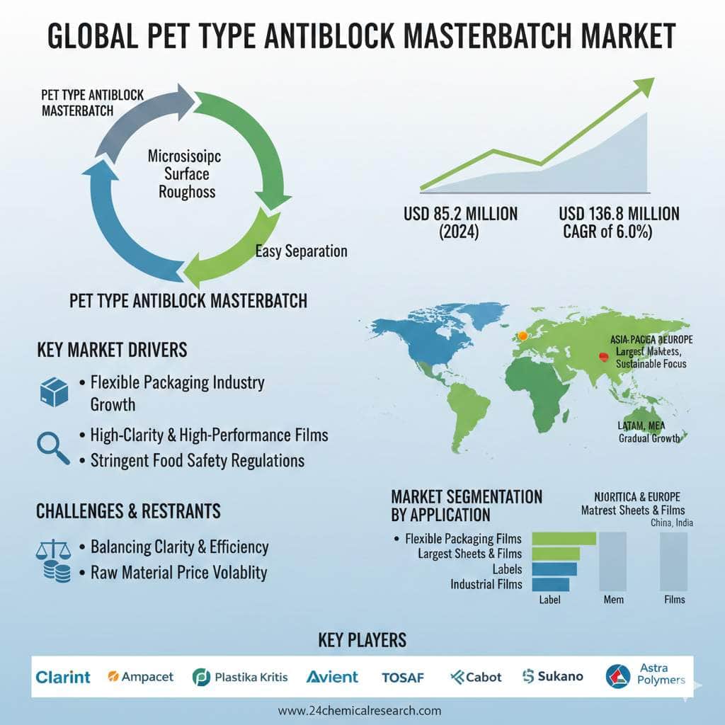 Global PET Type Antiblock Masterbatch Market Poised for Steady Growth, Driven by Packaging Industry Demand