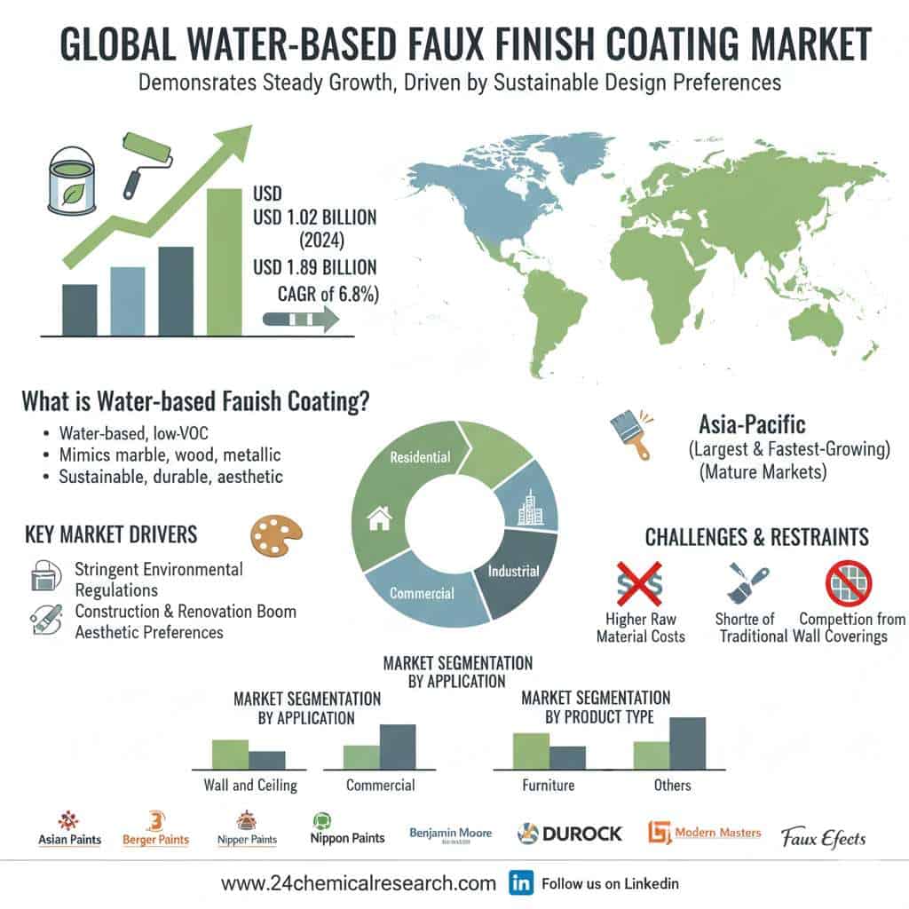 Global Water-based Faux Finish Coating Market Demonstrates Steady Growth, Driven by Sustainable Design Preferences