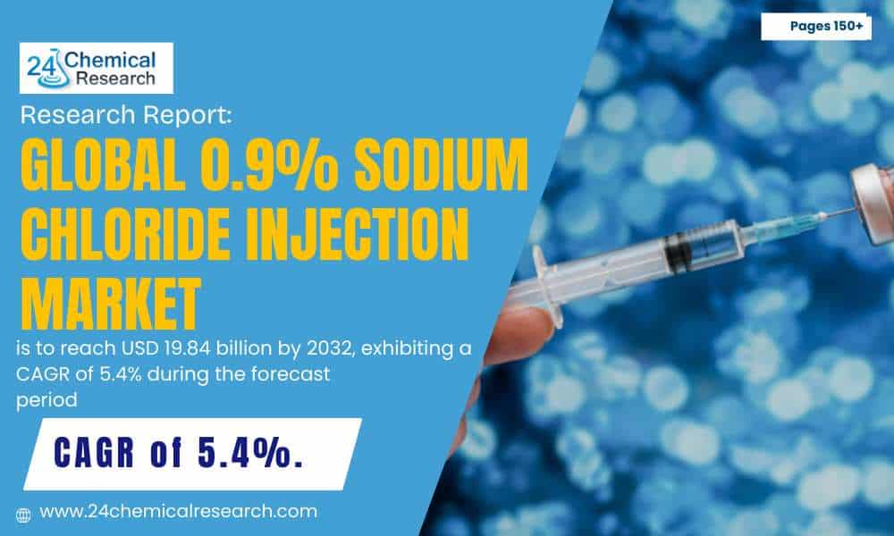 0.9% Sodium Chloride Injection Market Set for USD 19.84 Billion by 2032, Driven by Chronic Disease Burden and Hospital Expansion