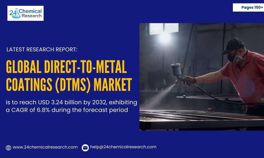 Direct-to-Metal Coatings Market Size to Reach USD 3.24 Billion by 2032 | CAGR 6.8%