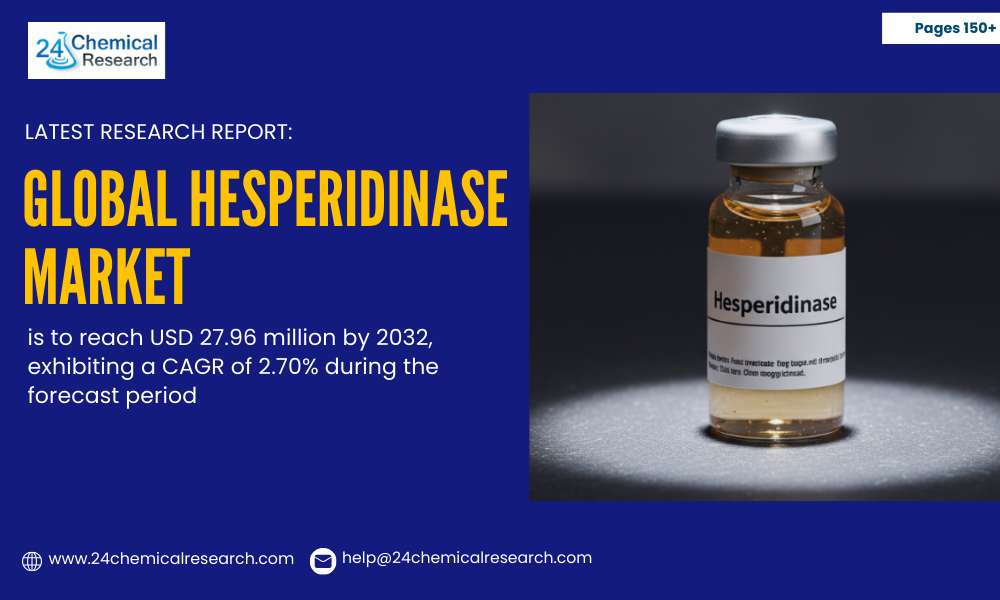 Hesperidinase Market Forecast 2025–2032: USD 27.96 Million at 2.70% CAGR – North America Leads