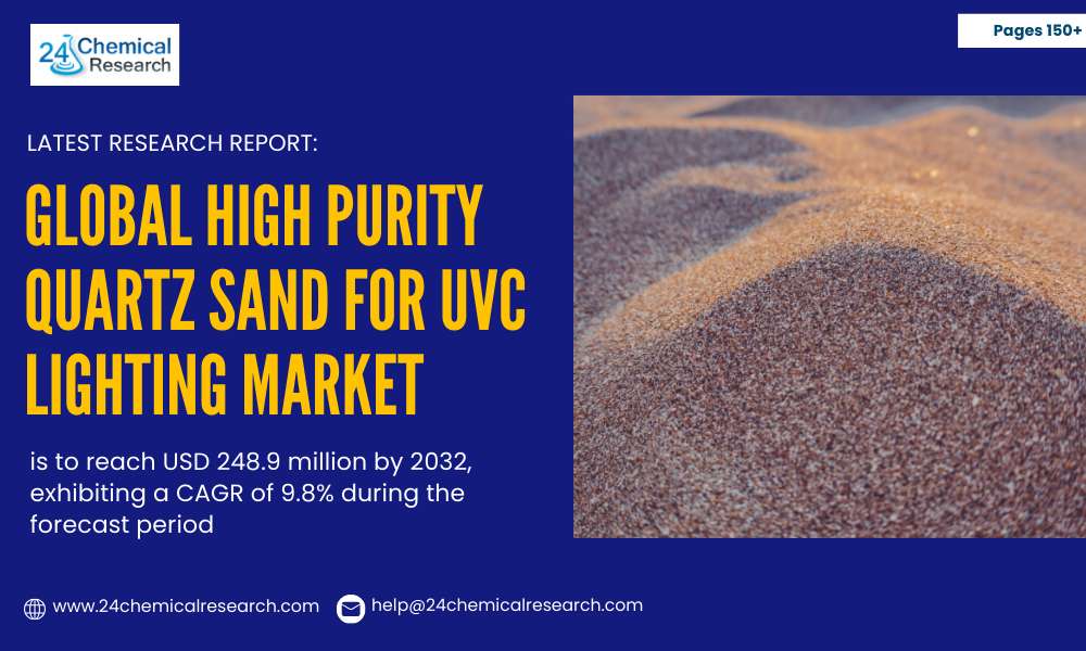 High Purity Quartz Sand for UVC Lighting Market Size to Reach USD 248.9 Million by 2032 | 9.8% CAGR