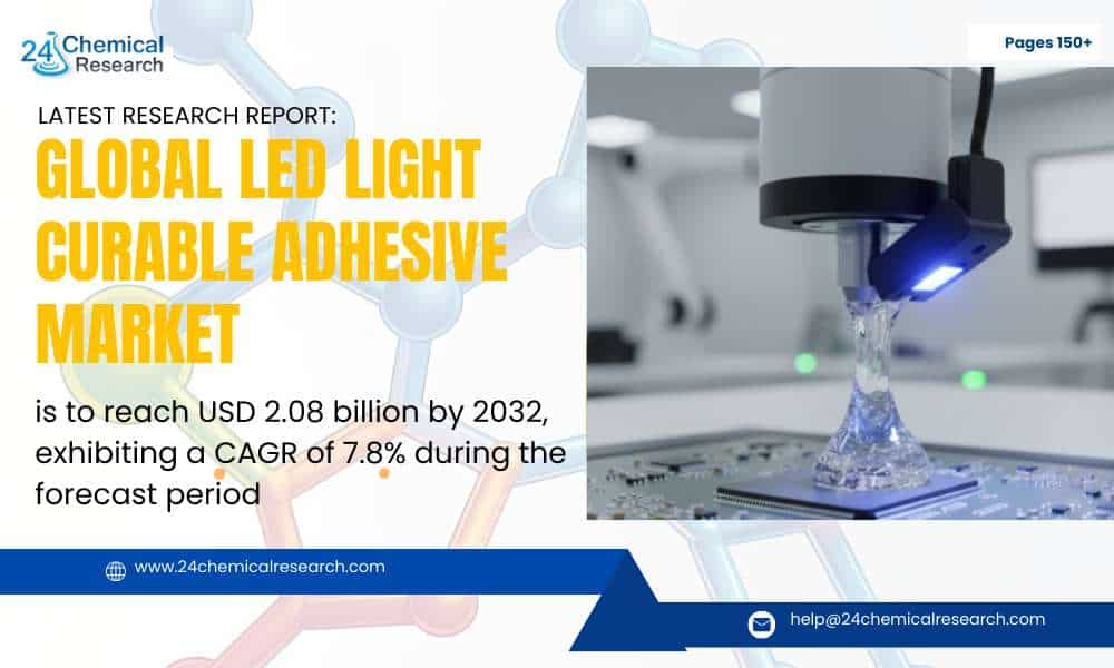 LED Light Curable Adhesive Market to Reach USD 2.08 Billion by 2032 – 7.8% CAGR Driven by Medical Devices & Electronics Boom