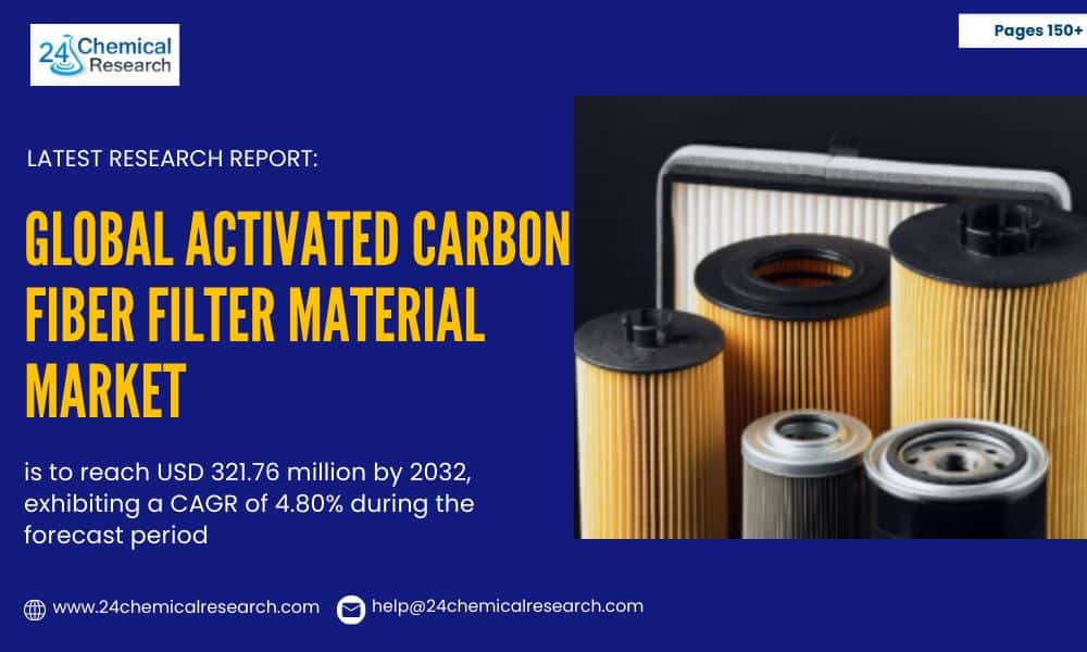 Activated Carbon Fiber Filter Material Market Valuation USD 321.76 Million by 2032 – Comprehensive Industry Analysis