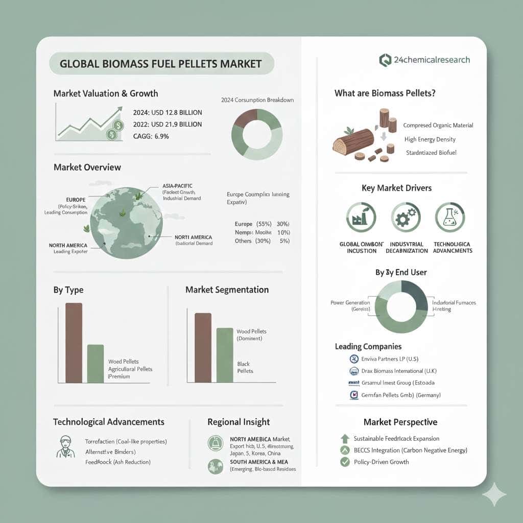 Biomass Fuel Pellets Market to Skyrocket to USD 21.9 Billion by 2032 at 6.9% CAGR – Renewable Energy Boom Ignites Explosive Growth