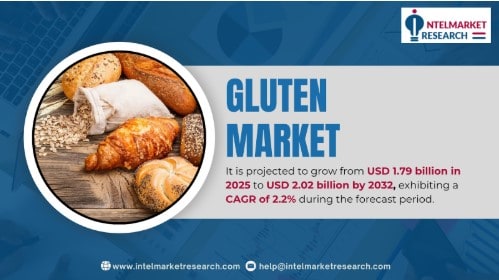 Gluten Market Size Set to Surpass USD 2.02 Billion by 2032 | Growth Factors & Forecasts