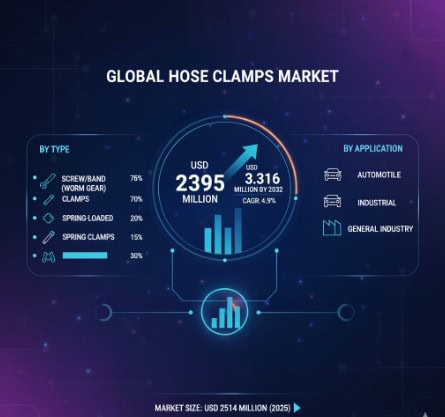 Hose Clamps Market Growth Analysis, Dynamics, Key Players and Innovations, Outlook and Forecast 2025-2032