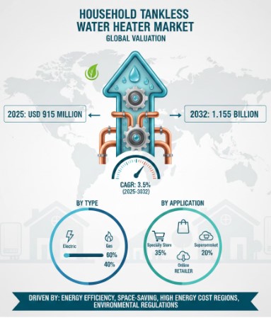 Household Tankless Water Heater Market Growth Analysis, Dynamics, Key Players and Innovations, Outlook and Forecast 2025-2032