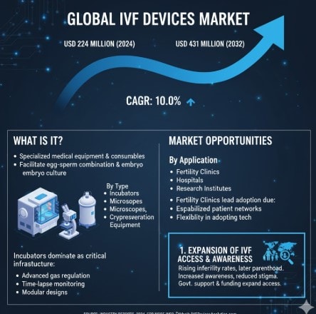 IVF Devices Market to Reach USD 431 Million by 2032, Growing at a 10.0% CAGR