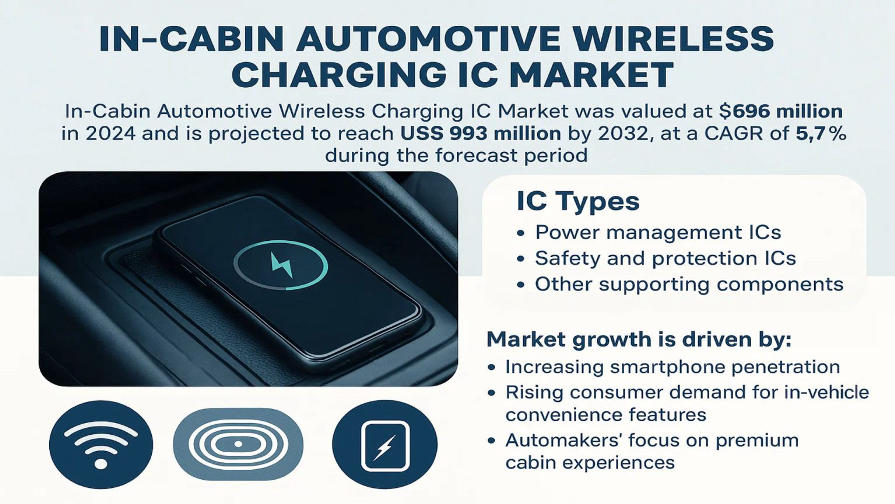 In-Cabin Automotive Wireless Charging IC Market: Global Industry Size, Technology Trends, and Forecast 2025–2032