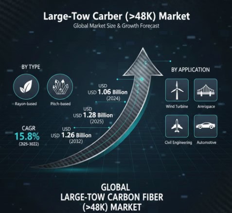 Large-Tow Carbon Fiber (Above 48K) Market Analysis, Dynamics, Key Players, Outlook & Forecast (2025–2032)
