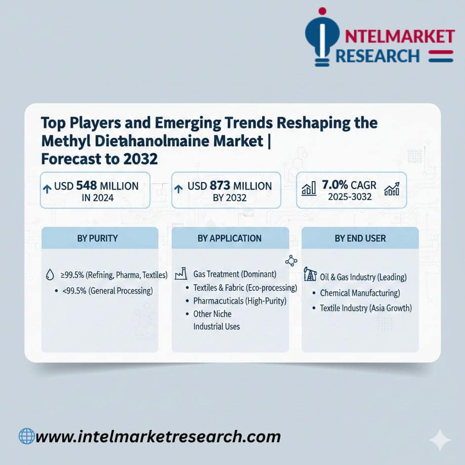 Top Players and Emerging Trends Reshaping the Methyl Diethanolamine Market | Forecast to 2032