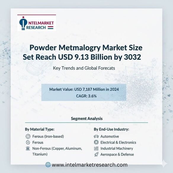Powder Metallurgy Market Size Set to Reach USD 9.13 Billion by 2032 Key Trends and Global Forecasts