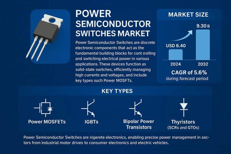 Power Semiconductor Switches Market Set for Robust Growth Through 2032