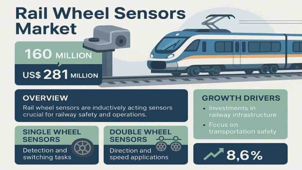 Rail Wheel Sensors Market on Fast Track, Set to Jump from USD 160MILLON to USD 281MILLON by 2032
