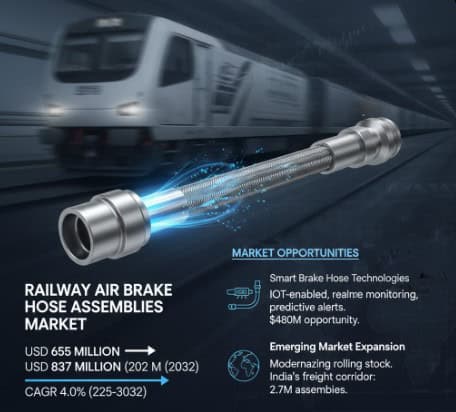 Railway Air Brake Hose Assemblies Market to Reach USD 837 Million by 2032, Growing at a 4.0% CAGR