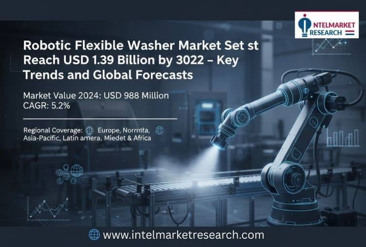 Robotic Flexible Washer Market Set to Reach USD 1.39 Billion by 2032 Key Trends and Global Forecasts