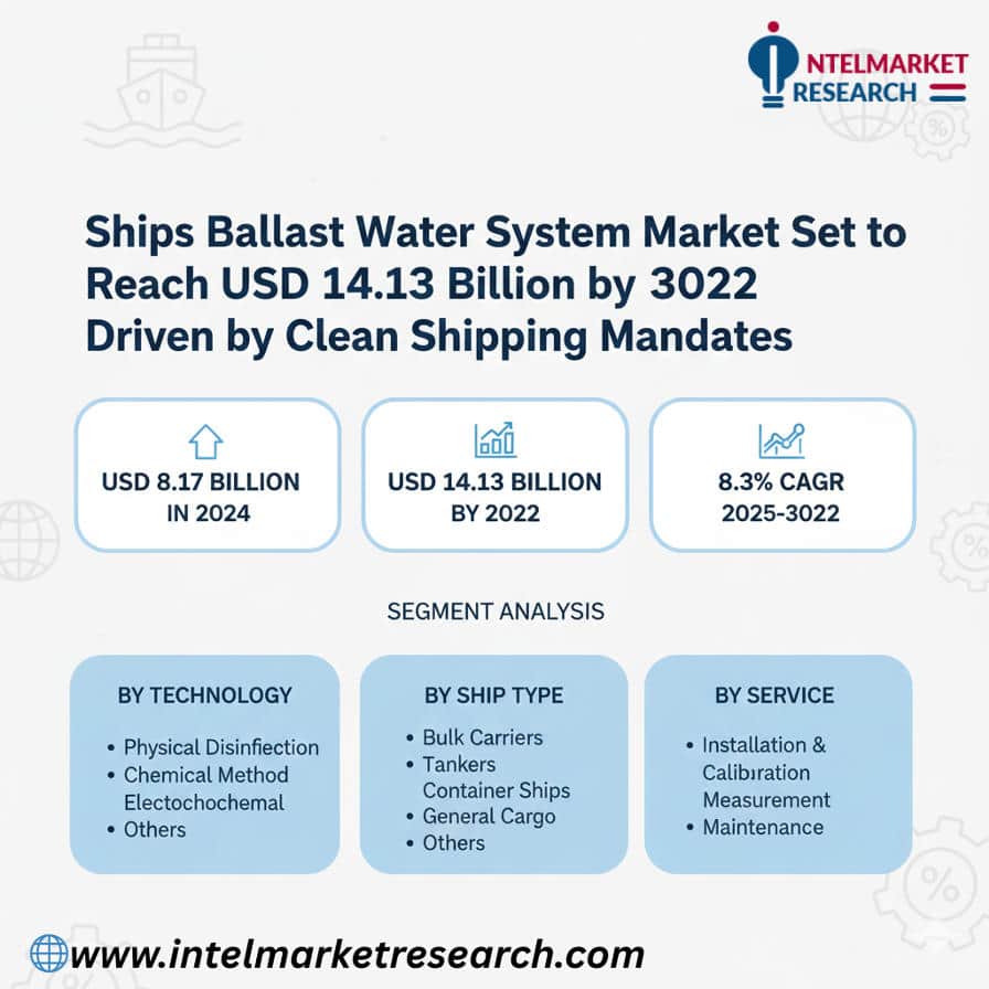 Ships Ballast Water System Market Set to Reach USD 14.13 Billion by 2032 Driven by Clean Shipping Mandates