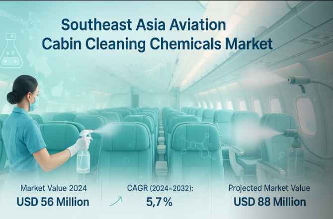 Southeast Asia Aviation Cabin Cleaning Chemicals Market Set for Steady Growth, Projected to Reach USD 88 Million by 2032