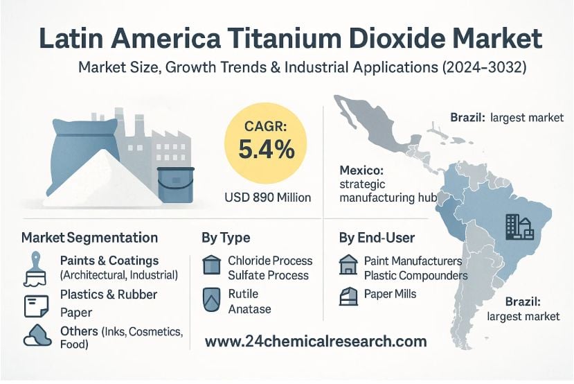 Latin America Titanium Dioxide Market Demonstrates Steady Growth, Fueled by Regional Industrialization