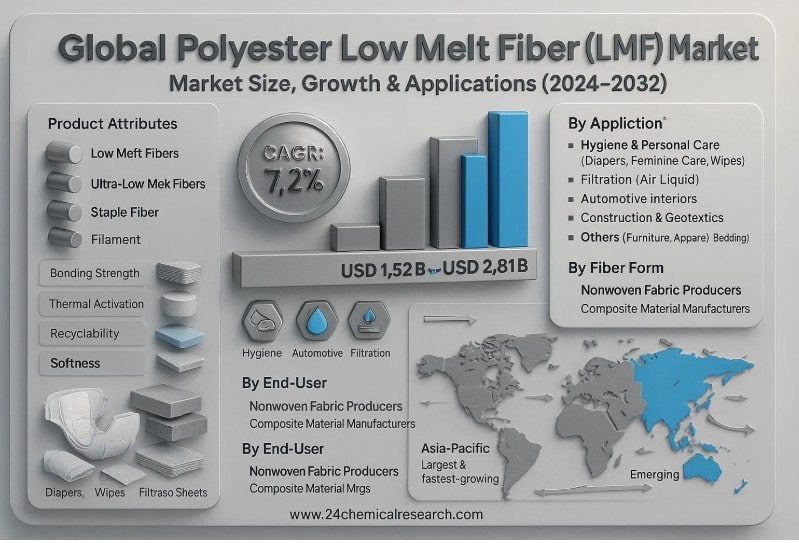 Global Polyester Low Melt Fiber (LMF) Market Demonstrates Robust Growth, Fueled by Nonwoven and Technical Textile Applications