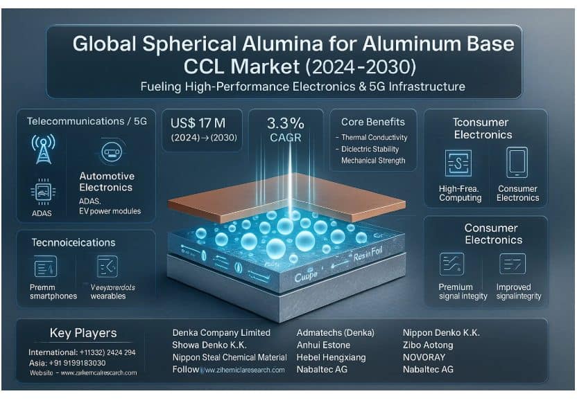 Global Spherical Alumina for Aluminum Base Copper Clad Laminate (Al Base CCL) Market Demonstrates Steady Growth, Fueled by Demands for High-Performance Electronics