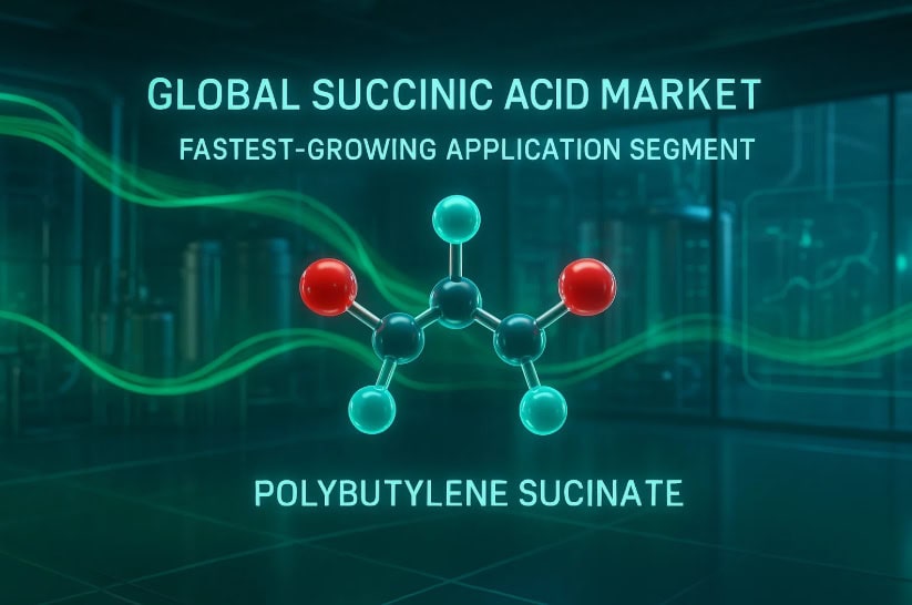 Which application segment is the fastest-growing driver for the Global Succinic Acid Market?
