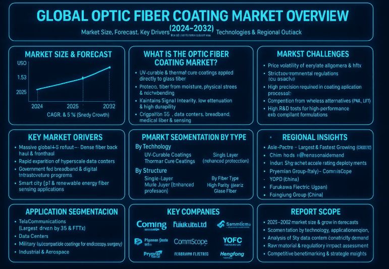 Global Optic Fiber Coating Market Demonstrates Steady Growth, Fueled by 5G and Digital Infrastructure Expansion