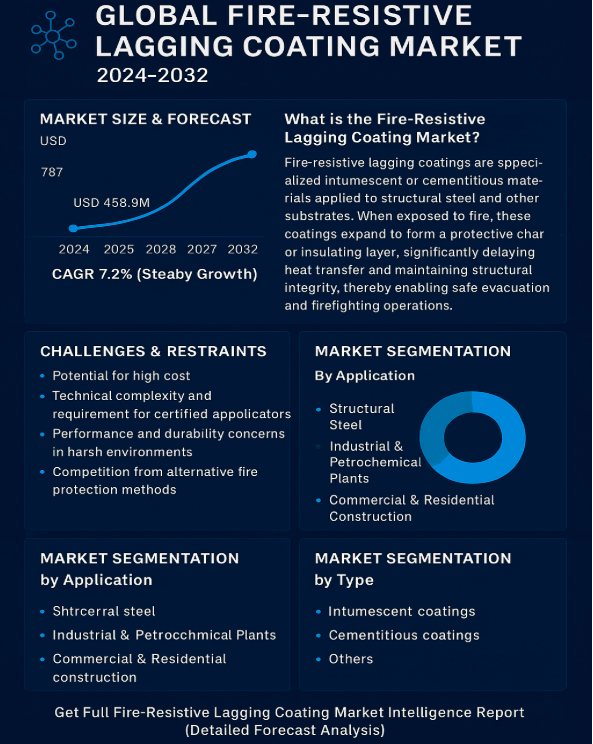 Global Fire-Resistive Lagging Coating Market to Reach USD 761.69 Million by 2032, Fueled by Safety Regulations and Construction